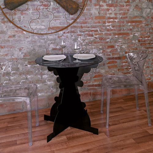 Mesa contemporânea - ARTÙ 75 - Officinanove - em chapa / com base em chapa de aço / redonda