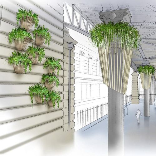 Suporte para vaso suspenso para espaço público - JAURÈS - Jardins de Babylone