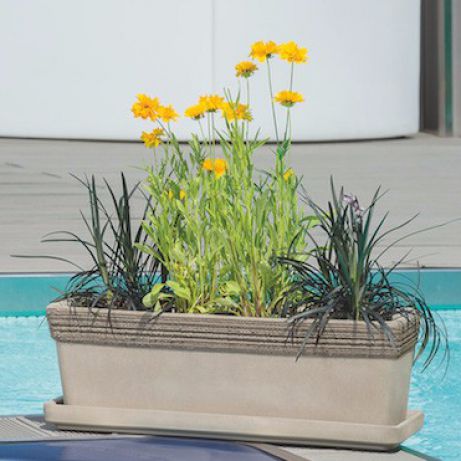 Floreira em terracota - VULCANO GRAFFIATO : VENEZIA WINDOW BOX - DEGREA - retangular / contemporânea / para ambiente externo