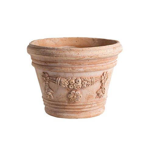 Vaso de jardim em terracota - OASI : LIBERTY DECORATED - DEGREA - de terracota / redondo