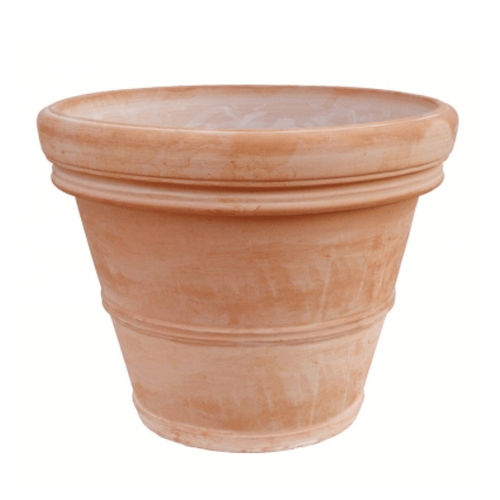 Vaso de jardim em terracota - Toscana : Heavy Rim - DEGREA - cônico / da linha residencial