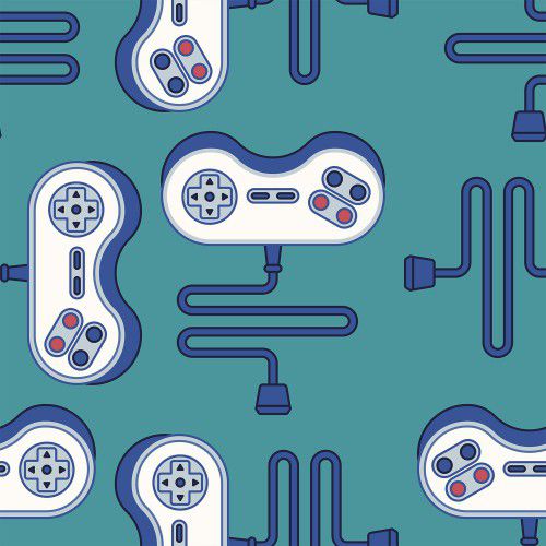 Papel de parede contemporâneo - GAME BOY - LÉ PAPIERS DE NINON - estampado / com motivos impressos