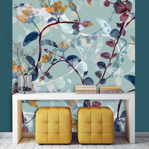 Papel de parede contemporâneo - IVY - LÉ PAPIERS DE NINON - floral / com motivos impressos