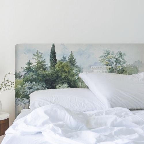 Cabeceira de cama personalizável - Virtuoz'Art - para cama de casal / contemporânea / em madeira