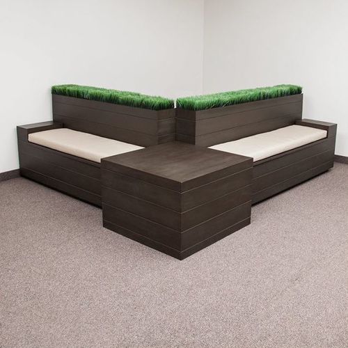 Banco de jardim contemporâneo - MADERA - PLANTERS UNLIMITED - de fibra de vidro / com encosto / modular