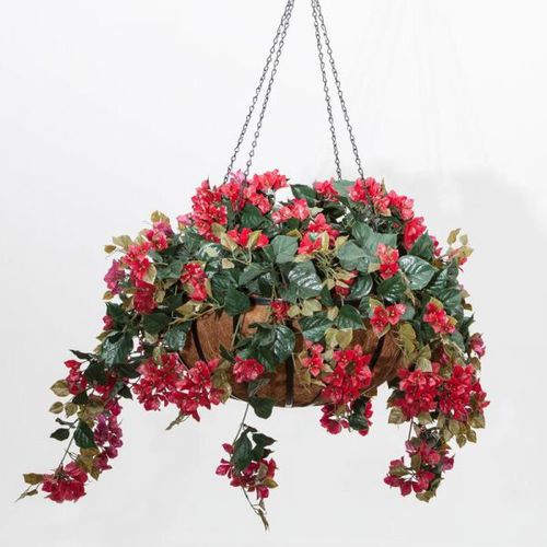Vaso de jardim em ferro - BOUGAINVILLEA - PLANTERS UNLIMITED - em ferro forjado / suspenso / redondo