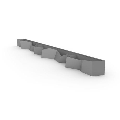 Floreira em aço inoxidável - ELEMENT - PLANTERWORX - em alumínio / em aço Corten / modular