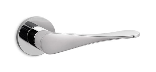 Maçaneta para porta - SPOON R6 - Ento - em latão cromado / contemporânea / da linha residencial