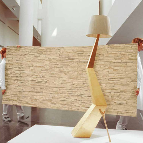 Painel decorativo de parede - M099 OCHER LAJA STONE - KA Coverings - leve / em poliéster / em fibra de vidro