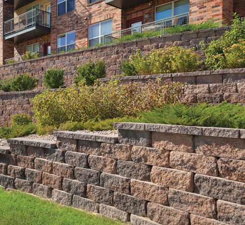 Bloco de concreto oco - BROADSTONE® - PAVESTONE - para parede de retenção / efeito pedra