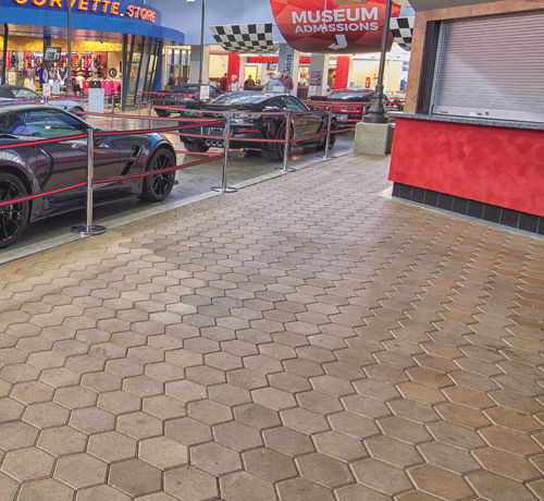Bloco de pavimentação em concreto - HEXAGON - PAVESTONE - para ambiente externo / para pedestres / para espaço público