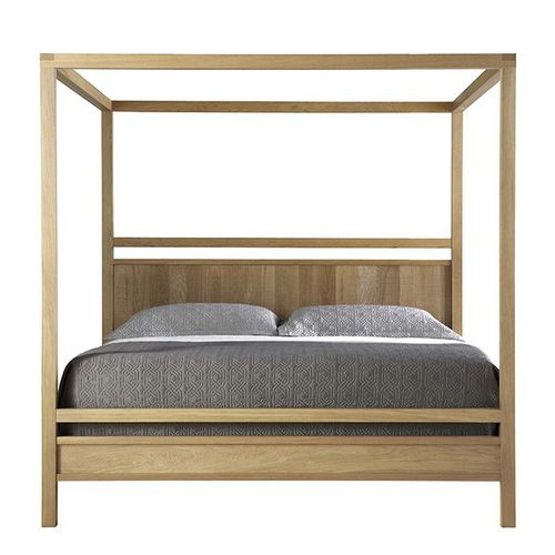 Cama com dossel - FULTON - West Furniture - de casal / contemporânea / em madeira