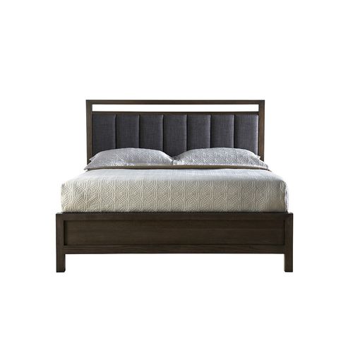 Cama de casal - FULTON - West Furniture - contemporânea / com cabeceira estofada / em madeira