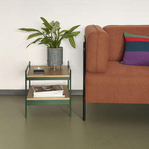 Mesa lateral contemporânea - Jaunty - Hübsch A/S - em carvalho / em MDF / com folheado de madeira