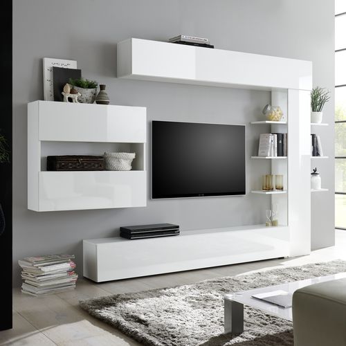 Móvel de parede contemporâneo para TV - SORANO - LC spa - em carvalho