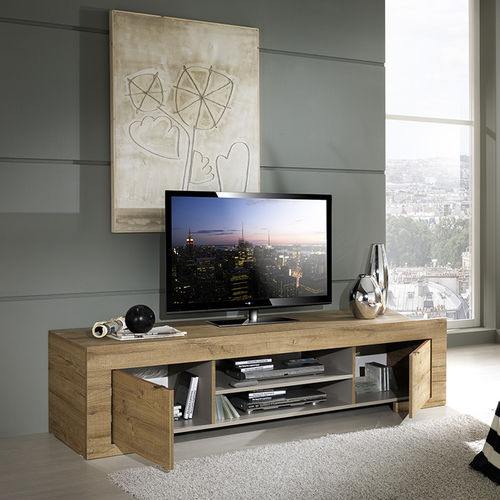 Rack de TV contemporâneo - MILANO - LC spa - em carvalho natural