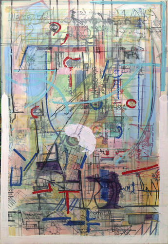 Quadro decorativo em acrílico - Untitled 1 STRATICOLLAGE - San Polo Art Gallery | Contemporary Art & Design i - misto / abstrato / para galeria de arte