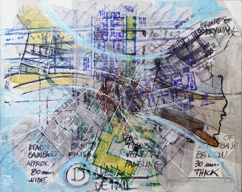 Quadro decorativo em acrílico - Boom STRATICOLLAGE - San Polo Art Gallery | Contemporary Art & Design i - misto / em tela / abstrato