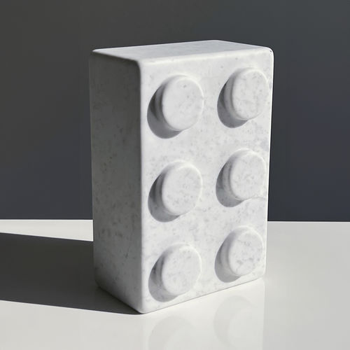 Escultura em mármore Carrara - BRICK 6  - San Polo Art Gallery | Contemporary Art & Design i - de instalação livre / para galeria de arte / branca