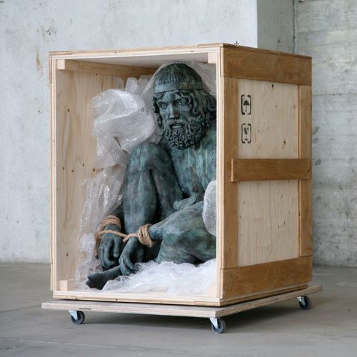 Escultura em madeira - Box n° 2 - Bronzo di Riace, 2016 - San Polo Art Gallery | Contemporary Art & Design i - em Jesmonite / feita à mão / made in Italy