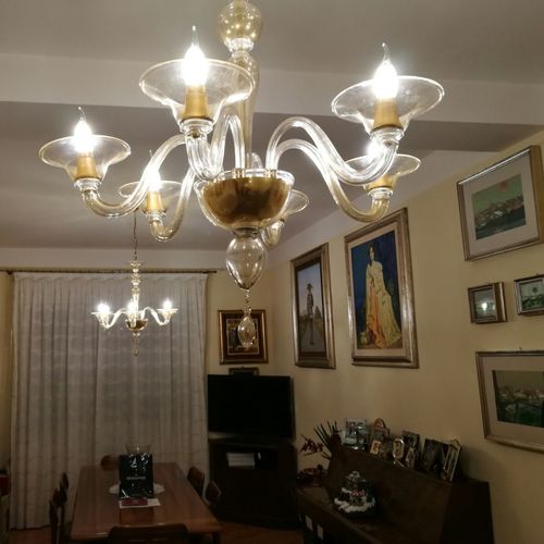 Lustre contemporâneo - NEWTON - Magie di Murano - em vidro de Murano / de LED / feito à mão