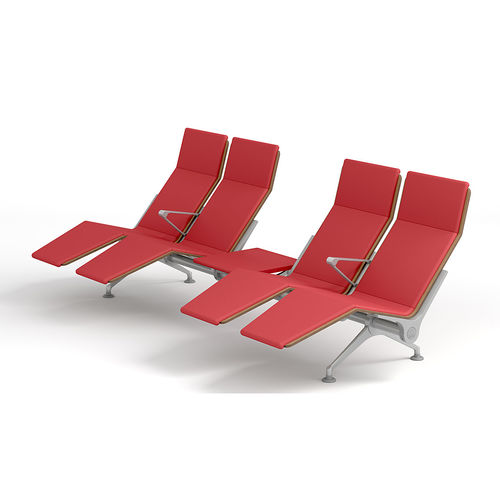Cadeira longarina metálica - RECLINER SYSTEM - IMAT MOBILIARIO Y DISEÑO S.A. - em faia / em poliuretano / de 4 lugares