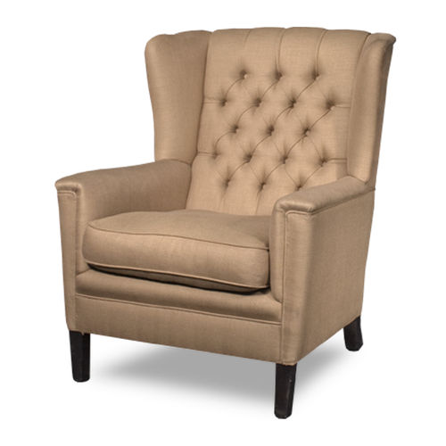 Poltrona Chesterfield - BLYTH - Bendic International - em couro / com almofada removível / de orelhas