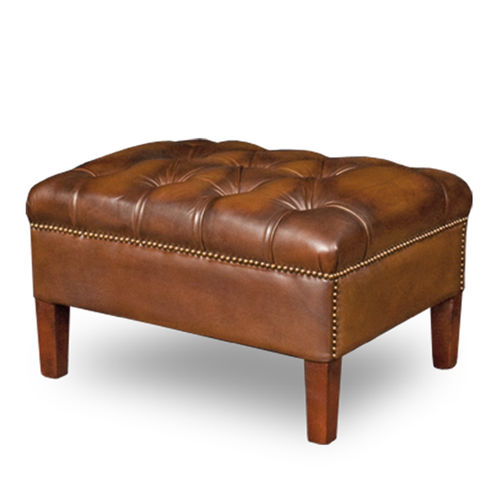 Puff Chesterfield - COUNTRY  - Bendic International - em couro / em madeira / retangular