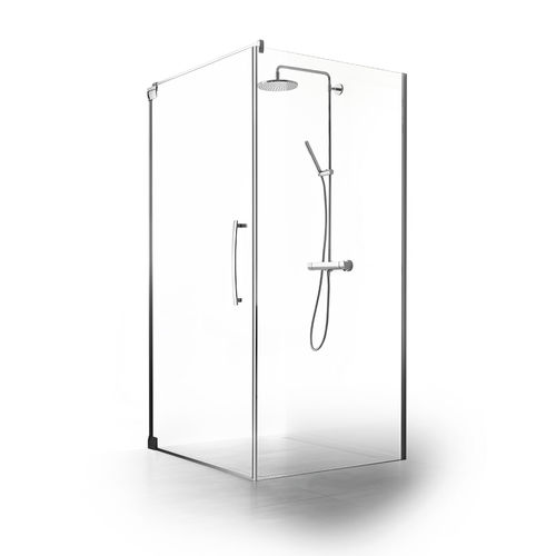 Cabine de banho em vidro acrílico - APREJO - PALME Duschabtrennungen GmbH - com portas de correr / camarão / de canto