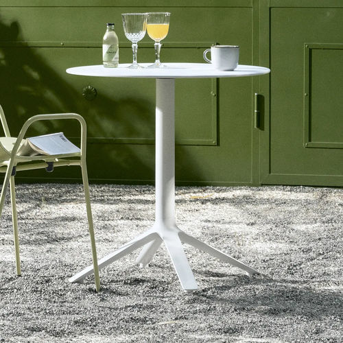 Mesa de lanchonete contemporânea - Eex - TOOU - em madeira / em polipropileno / com base metálica