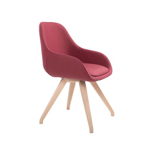Cadeira contemporânea - ALISHA PO01 - New Life Contract - para ambiente interno / em tecido / com base em faia