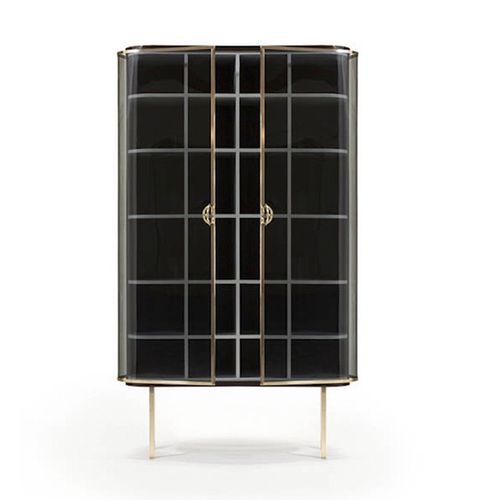 Vitrina contemporânea - LOYALTY - Sé collections - em vidro / em madeira / em latão