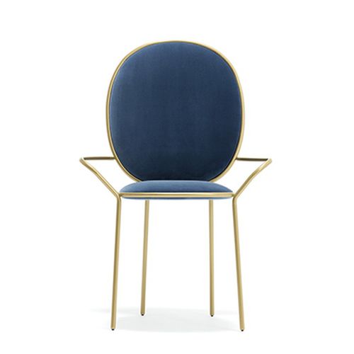 Cadeira de sala de jantar contemporânea - STAY - Sé collections - para ambiente interno / em tecido / com base em aço laqueada