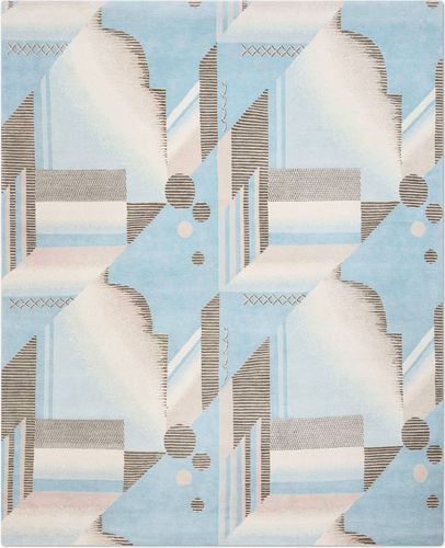 Tapete contemporâneo - ART DECO - Knots rugs - geométrico / em seda / em lã tibetana