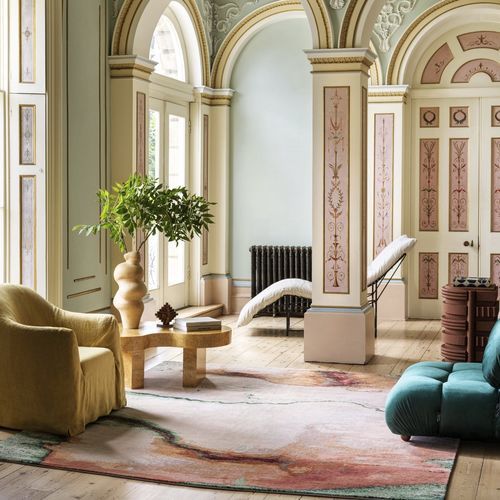 Tapete contemporâneo - DAWN  - Knots rugs - estampado / em seda / em linho