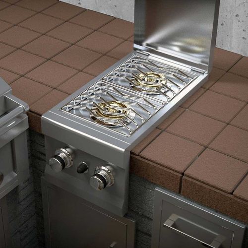 Cooktop a gás - 2CSB - SUNSTONE - profissional / 2 bocas / de bancada