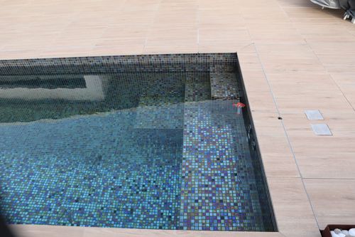 Spa de natação de embutir - SWIM  - Tilestone Pools one piece tiled pools - acima do piso / retangular / de vários lugares