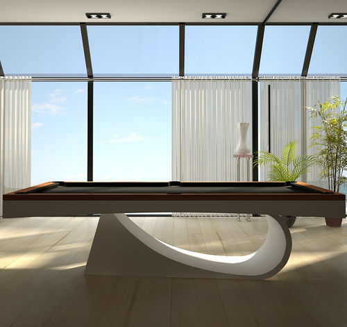 Mesa de sinuca contemporânea - Stratos - Bilhares Europa - da linha residencial / em carvalho / em nogueira