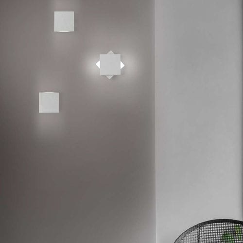 Arandela contemporânea - QUADRETTO - cattaneo - para ambiente interno / em alumínio pintado / geométrica