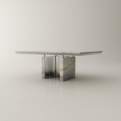 Mesa de jantar design - GUTMAN_LUX - Roig - art & design - - em latão / em mármore / com base em latão