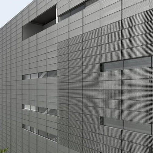 Revestimento de fachada em painéis - SJZ SHANZHENG CO., LTD - em aço galvanizado / perfurado / para fachada ventilada