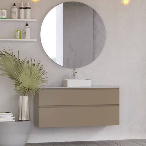 Gabinete de banheiro suspenso - LOFT RIGHT - UAB KAME - em MDF / em Corian® / de design escandinavo