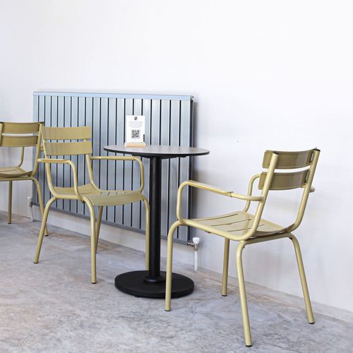 Cadeira contemporânea - Rivoli  - YÜCEL OUTDOOR FURNİTURE  - para ambiente externo / em alumínio / com base em alumínio