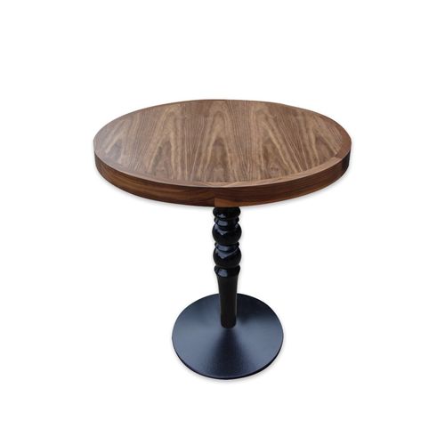 Mesa de lanchonete clássica - VUNO - Lugo UK - em madeira / redonda / com pé central