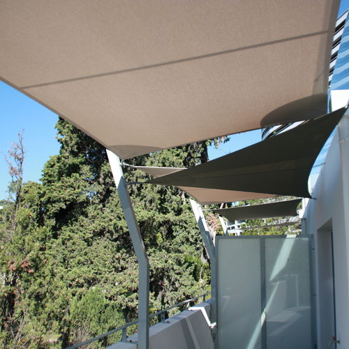 Toldo-vela resistente a UV - RESIDENCES D'HABITATIONS - l'Atelier des voiles - impermeável / sob medida / resistente ao vento