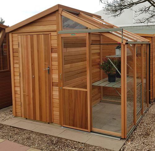 Estufa para jardinagem - FUSION 8 - Alton greenhouses - modelo capela / com estrutura de madeira / com calhas pluviais