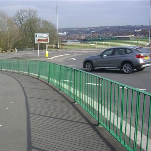 Cerca com barras - OPTIRAIL™ HIGH VISIBILITY PEDESTRIAN - ALPHA RAIL - para espaço público / metálica / de elevada segurança