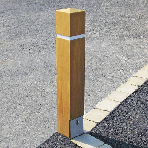 Balizador de proteção - Woodscape. - removível / em aço inoxidável / em madeira