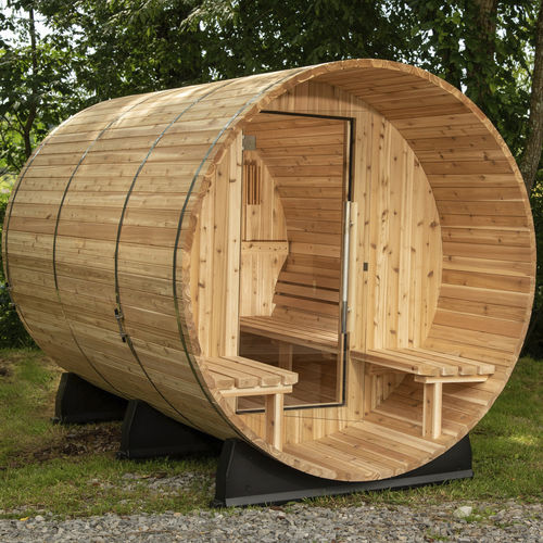 Sauna da linha residencial - CHARLESTON - Almost Heaven Saunas - em madeira / em vidro / para ambiente externo