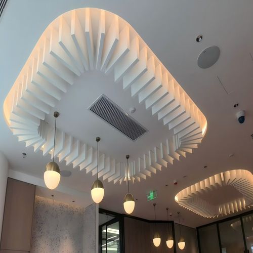 Painel acústico suspenso - ATY Group (Aust) Pty Ltd - para teto / de fibra de vidro / quadrado